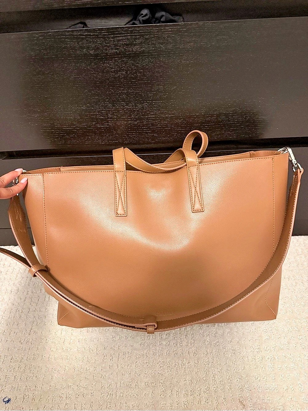 Calpak haven Everything Laptop Tote Bag Brown